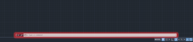 AutoCAD user interface - command line