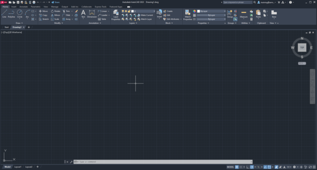 AutoCAD user interface