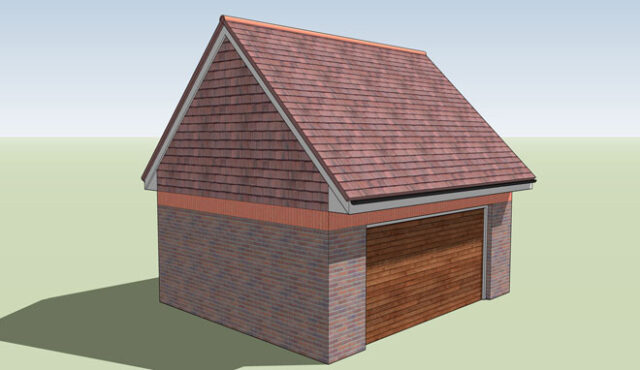 SketchUp example - double garage